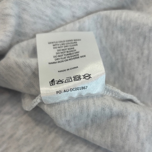 White Fox Decade Classics Varsity Oversized Tee Grey Marle Women's Size L / XL - Picture 9 of 10